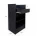 FixtureDisplays® Black Cash Wrap Cash Register Stand w/ Adjustable Storage Shelf 119721